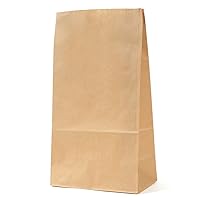 Pack Takeyama XZT00384 Paper Bags, Gusset, Square Bottom Bags, H6, Unbleached, 100 Sheets