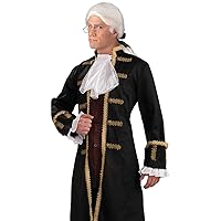 Forum Novelties Men's Colonial Jabot & Cuff Set Party Supplies, Standard, Black/Gold