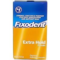 Fixodent Extra Hold Denture Adhesive Powder, 2.7 Ounce (Pack of 4)