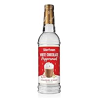 Jordan's Skinny Syrups Sugar Free Holiday Coffee Syrup, White Chocolate Peppermint Flavor Drink Mix, Zero Calorie Flavoring for Chai Latte, Protein Shake, Food & More, Keto Friendly, 25.4 Fl Oz, 1 Pk