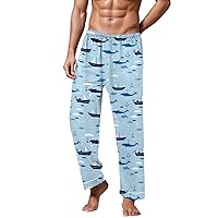 Cromoncent Satin Silk Pajama Pants with Pockets Elastic Waist Sleepwear