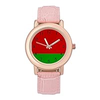 Belarusian Flag Classic Watches for Women Funny Graphic Pink Girls Watch Easy to Read