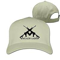 YIGJ K Molon Labe MA-16 Gun Sport Snapback Peaked Hats Natural Unisex