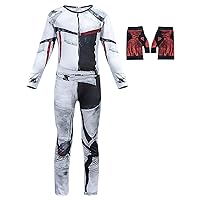 AmzApparel Carlos Descendants Costume Boys Popular Musical Cosplay Clothes with Wig Long Sleeve Jumpsuit Halloween Outfit
