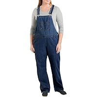 Dickies womens Plus Size Denim Bib Overall, Blue