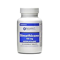 1 Simethicone 125 mg Anti-Gas 60 Peppermint Tablets (1 Bottle)