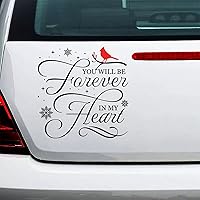 You Will Be Forever in My Heart Decal Vinyl Sticker for Car Trucks Van Walls Laptop Window Boat Lettering Automotive Windshield Graphic Name Letter Auto Vehicle Door Banner Vinyl Inspired Decal 3in.