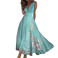 Lace Maternity Dress Women's Slip Dress Spring/Summer 2024 Elegant V Neck Sleeveless Maxi Dress Long Sleeve Long Dress