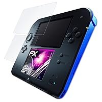 Plastic Glass Protective Film compatible with Nintendo 2DS Glass Protector, 9H Hybrid-Glass FX Glass Screen Protector of plastic (Set of 1)