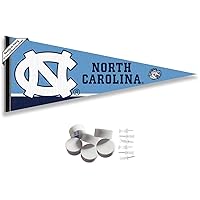 UNC Tar Heels Pennant Flag and Wall Tack Mount Pads