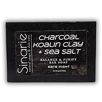 Charcoal Kaolin Clay + Sea Salt Bar Soap, 4.5 oz Soaps & Skin Care (Date Night - Sandalwood Rose & Oud)