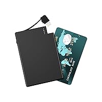 TNTOR Portable Charger with Built in Lightning Cable, Credit Card Size for Pocket Wallet Power Bank Compatible with iPhone 14/13/12/11/X/8 Series (Not for iPhone 15 Series