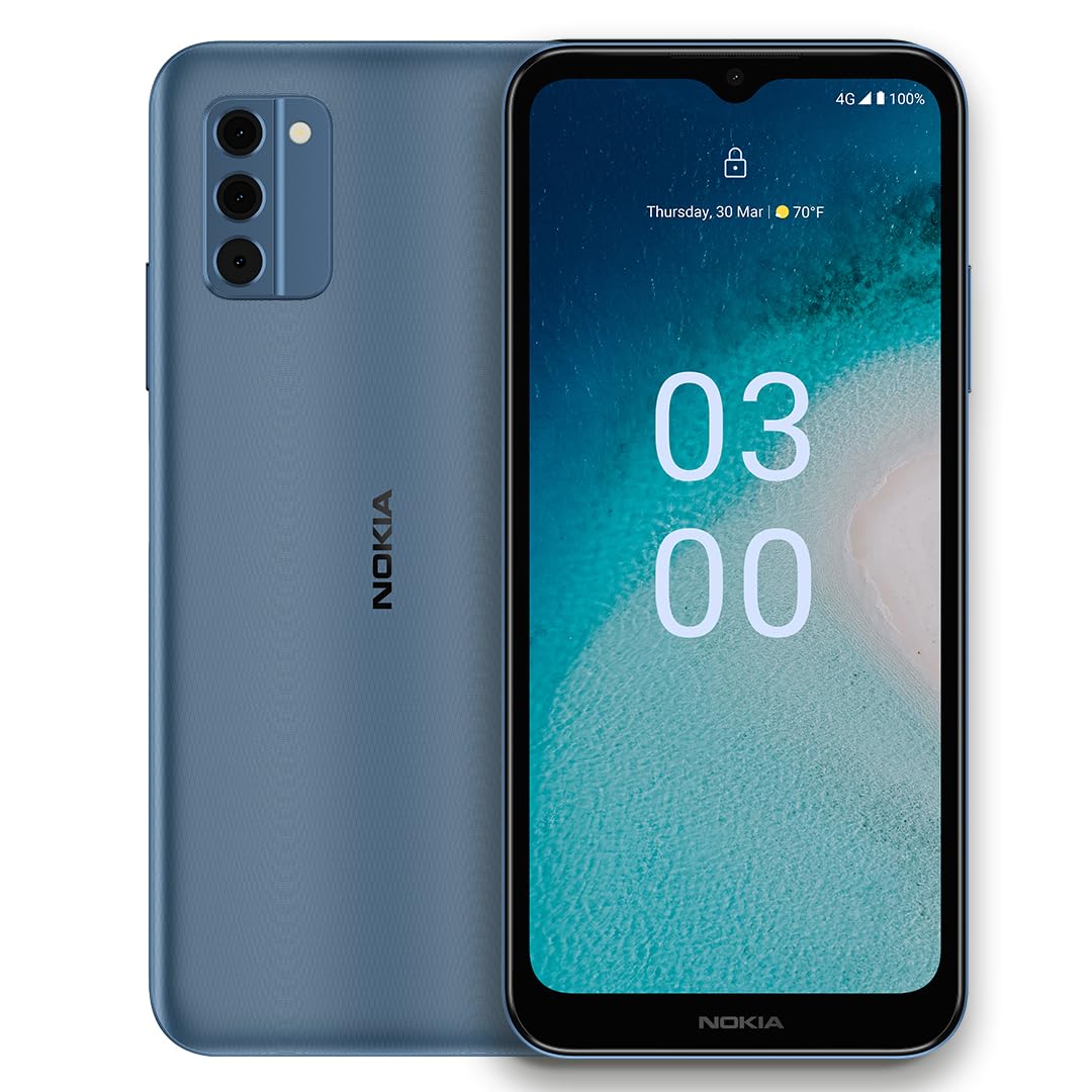 Nokia C300 | Verizon, T-Mobile, AT&T | Android 12 | Unlocked Smartphone | 3-Day Battery | US Version | 3/32GB | 6.52-Inch Screen | 13MP Triple Camera | Ocean Blue