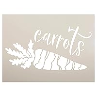 Carrots Garden Marker Stencil by StudioR12 | DIY Spring Backyard Outdoor Home Decor | Vegetable Plant Label | Craft & Paint Wood Signs | Reusable Mylar Template | Select Size (11.25 x 8.25 inch)