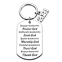 Christian Graduation Gift for Her Him Christmas Keychain Gifts for Women Men Teen Boys Girls 2024 Graduation Gifts for Daughter Son College High Middle School Graduate Religious Baptism Gifts for Her