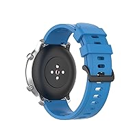 Replacement Silicone Official Strap for Samsung Galaxy Watch4 Classic 46 42mm/Watch 4 44 40mm Sport Band Wristband Bracelet Belt (Color : Sky Blue, Size : Classic 46mm)