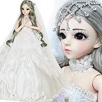 1/3 BJD Doll Ball Mechanical Jointed Doll 24in Princess SD Doll with Makeup + Full Accessories (Tiffany)