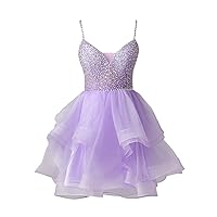 Short Prom Dresses Gardient Spaghetti Straps Party Dress