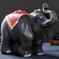 AEVVV Elephant Money Box Coin Bank Piggy Bank Art Figurine Home Decor Saving Bank 9'' (Grey)