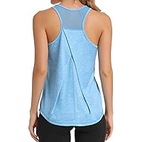 MMOOVV Women Workout Tops Mesh Racerback Lightweight Yoga Vest Gym Activewear