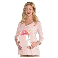 Elegant Multicolor Floral Mom To Be Fabric Baby Bump Sash - 49