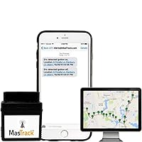 MasTrack- GPS Tracker W/No Contract | Track On Computer Smartphone | Fleet Monitoring Tracking Employees, Teens, Spouse| Plug Into OBD Port Instant Alerts & Engine Diagnostics