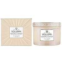 Voluspa Coconut Papaya Candle | Corta Maison Boxed Glass | 11 Ounces | 45 Hour Burn Time | Vegan | Proprietary Coconut Wax and All Natural Wicks for a Cleaner Burn