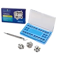 Orthodontic Self-Ligating Brackets 20PCS Dental Metal Braces with Open Tools Slot. MBT 022 3 with Hooks