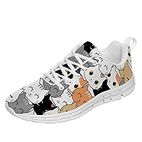 Cat Printed Shoes for Women Girls Running Shoes Casual Cute Design Tennis Shoes Gifts for Her,Him