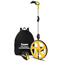 Zozen Measuring Wheel in Feet and Inches, Collapsible with One key to Zero, Kickstand, Starting Point Arrow and Cloth Carrying Bag, Measurement 0-9,999 Ft.