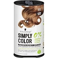 Schwarzkopf Simply Color Hair Color 7.5 Almond Brown, 1 Application - Permanent Hair Dye for Healthy Looking Hair without Ammonia or Silicone, Dermatologist Tested, No PPD & PTD