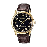 Casio mtp-v001gl-1 – Wristwatch, for Men, Colour Black and Brown