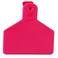 25 Count 1-Piece Blank Tags for Calves, Red