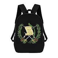 Guatemala's Patriotic Symbols Durable Adjustable Backpack Casual Travel Hiking Laptop Bag Gift for Men & Women