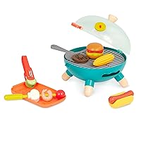 Mini Chef - BBQ Grill Playset- Pretend Play BBQ Grill Play Set – Toy Grill & Play Food – Barbecue Role-Play Set for Kids- 3 Years + (16 Pcs)