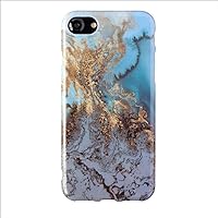 Real Marble Stone Pattern Cell Phone Case for iPhone 7 - Blue