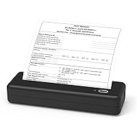 Portable Printer Wireless for Travel, POOOLITECHxHPRT Bluetooth Inkless Thermal Printers Compatible with Phones & PCs, Compact Mobile Printers for Home Office Vehicles, Includes Paper Rolls