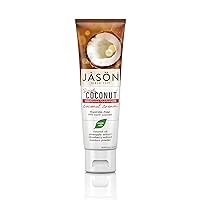 Jason Simply Coconut Whitening Fluoride-Free Toothpaste, Coconut Cream, 4.2 Oz