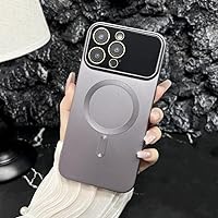 Wireless Charging Magnetic Case for iPhone 14 Plus 13 12 11 Pro Max Matte Soft Silicone Camera Protection Cover,Gray,for iPhone 11 Pro