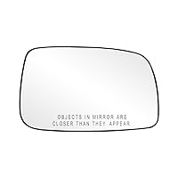 Fit System 80205 Passenger Side Non-Heated Mirror Glass w/Backing Plate, Toyota Camry Hybrid, Sedan, 4 3/16