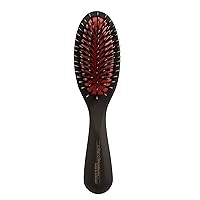 Andreas Dog Brush, Mason-Pearson Style Boar and Nylon Bristle Brush, Groom Like a Professional, Lightweight Beechwood Handle, Stimulate Natural Oil Production, Small