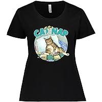 inktastic Cat Nap Cute Sleeping Cat Women's Plus Size T-Shirt - Gary Patterson
