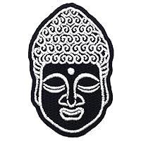 Buddha Head Iron On Applique Buddhist Patch for Clothing