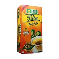 Isis Tilia Tila Tea Egypt Egyptian Pure Natural Herbal Flower No Caffeine No Artificial Flavors No Artificial Coloring No Additives No Preservatives (20 Bags) تيليو