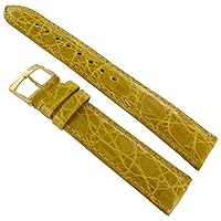 Morellato 18mm Genuine Crocodile Yellow Watch Band
