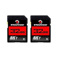 STEALTH CAM SD Card - High-Speed Data Transferring Storage Game Trail Hunting Scouting Photo Video Recording Cameras, 32GB SD Card (2 Pack)