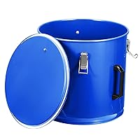 Fryer Grease Bucket 8 Gal, Oil Disposal Caddy, Steel Fryer Oil Transport Container with Rust-proof Coating, Grease Can with Lid & Lock Clips & Filter Bag For Cooking Oil Filtering