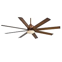 MINKA-AIRE F888L-DK Slipstream 65 Inch Outdoor Ceiling Fan with Dimmable LED Light and DC Motor in Distressed Koa Finish