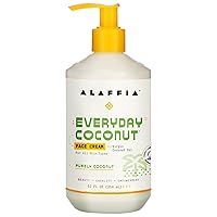 Everyday Coconut Face Cream, Skin Care with Virgin Coconut Oil, Moisturizer for Firmness & Elasticity, Helps Reduce the Appearance of Lines & Wrinkles, Purely Coconut, 12 Fl Oz