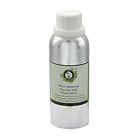 R V Essential Pure Almond Carrier Oil 630ml (21oz)- Prunus Dulcis (100% Pure and Natural Cold Pressed)